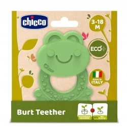 Chicco Eco+ gryzaczek Żaba Miękki Bio Plastik dla dziecka 3m+